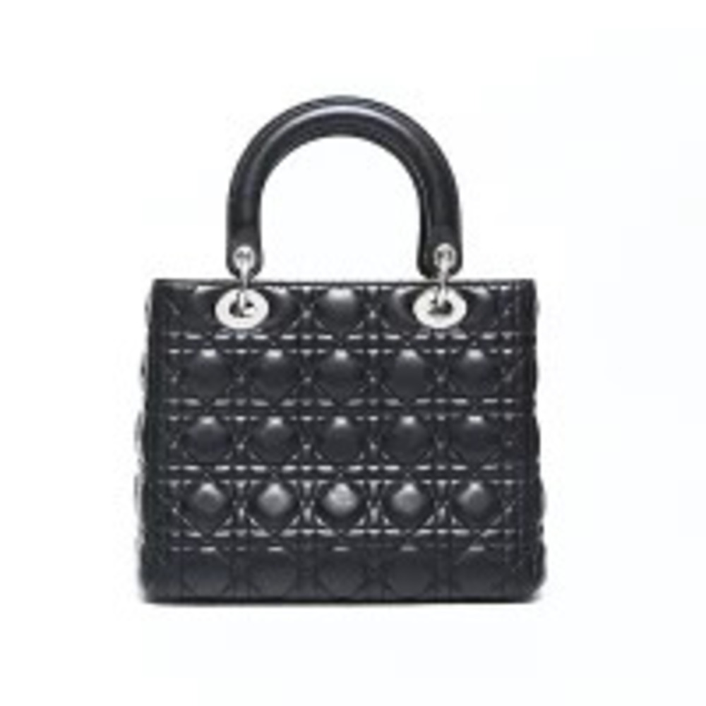 Christian Dior Lady Leather Shoulder Bag Black - Picture 3 of 13